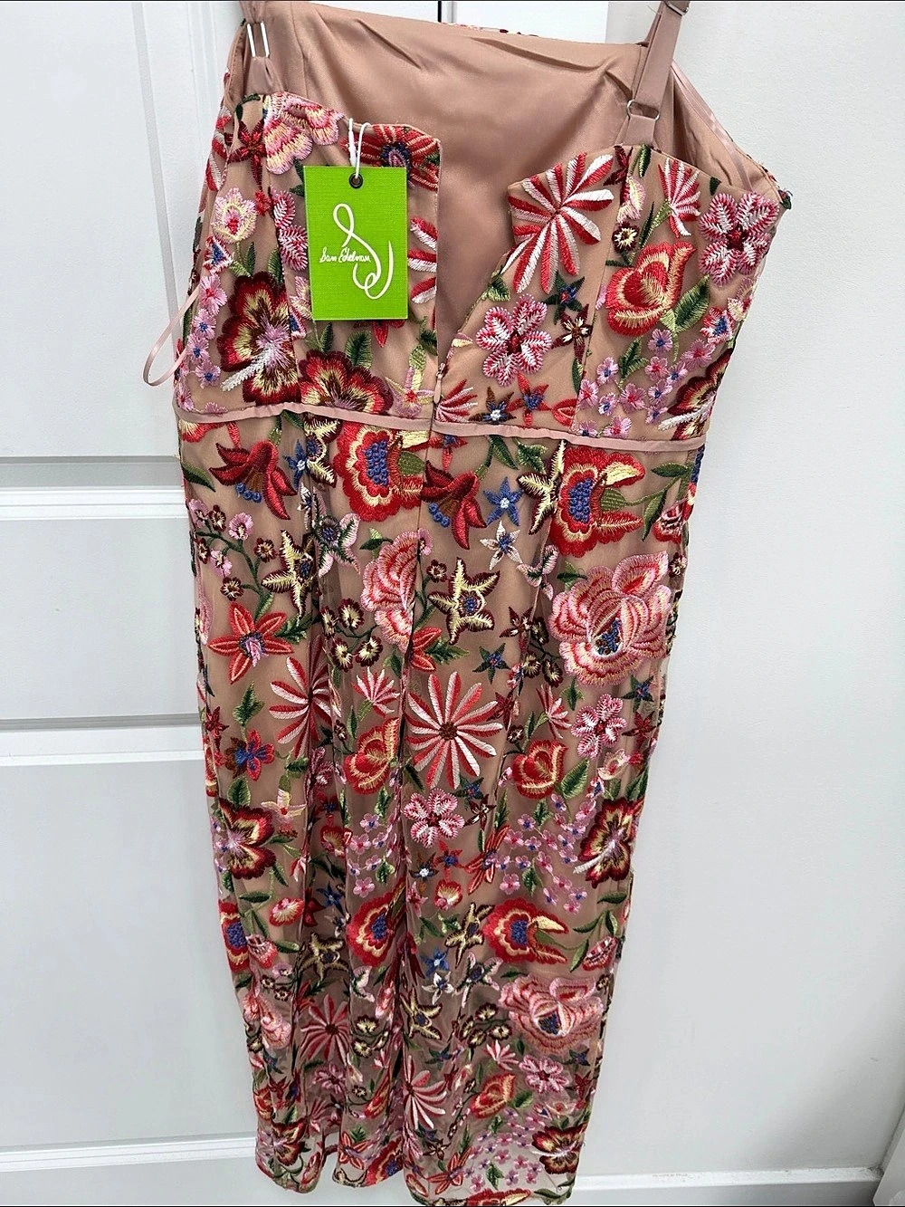 Sam Edelman Floral Midi Dress Pink Size 10 Brand New